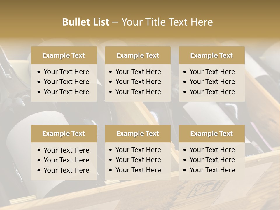 A Wooden Box Filled With Bottles Of Wine PowerPoint Template