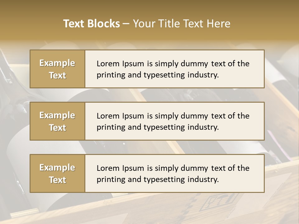 A Wooden Box Filled With Bottles Of Wine PowerPoint Template