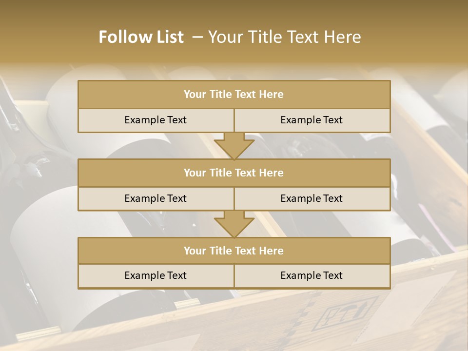A Wooden Box Filled With Bottles Of Wine PowerPoint Template