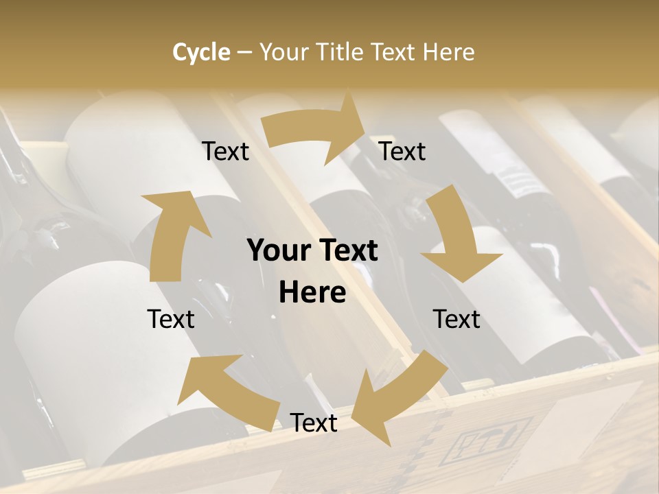 A Wooden Box Filled With Bottles Of Wine PowerPoint Template