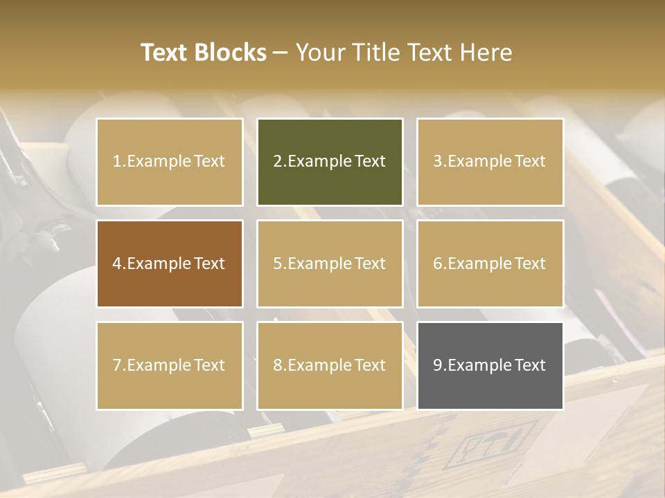 A Wooden Box Filled With Bottles Of Wine PowerPoint Template