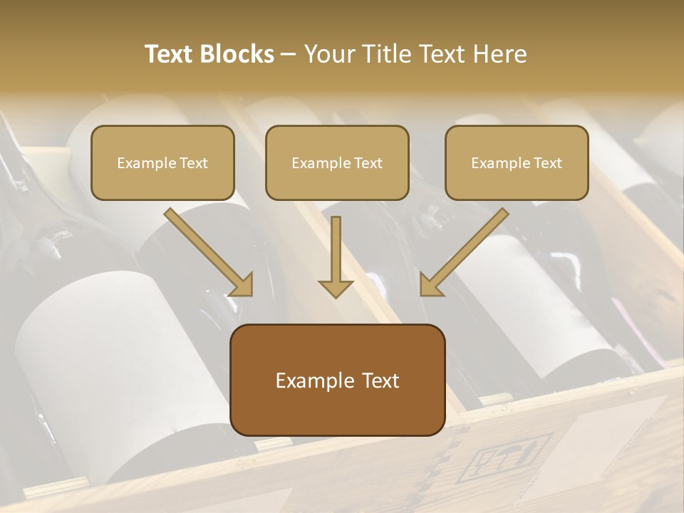 A Wooden Box Filled With Bottles Of Wine PowerPoint Template