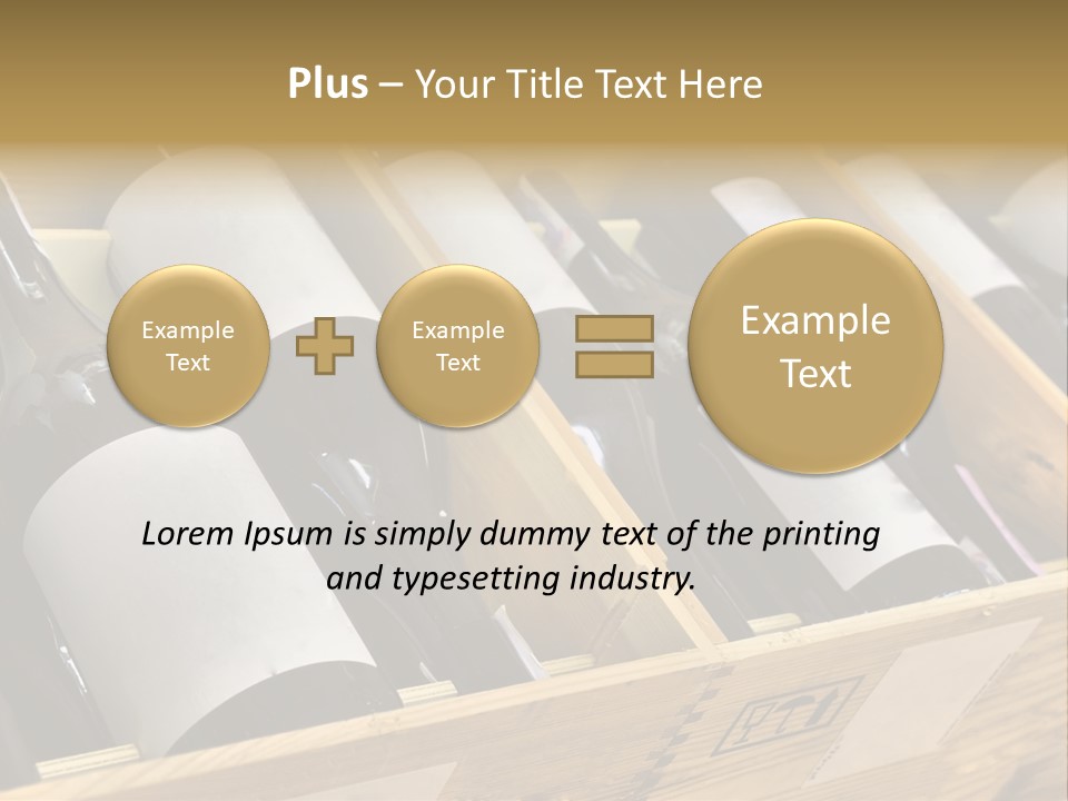 A Wooden Box Filled With Bottles Of Wine PowerPoint Template