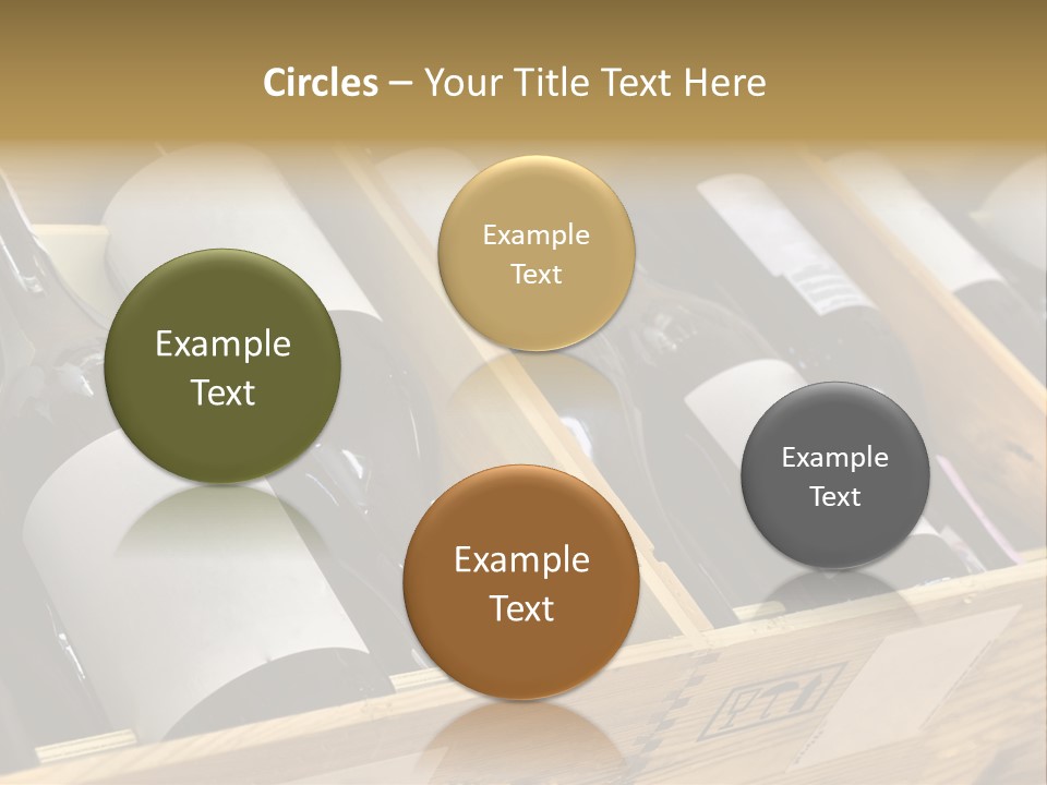 A Wooden Box Filled With Bottles Of Wine PowerPoint Template