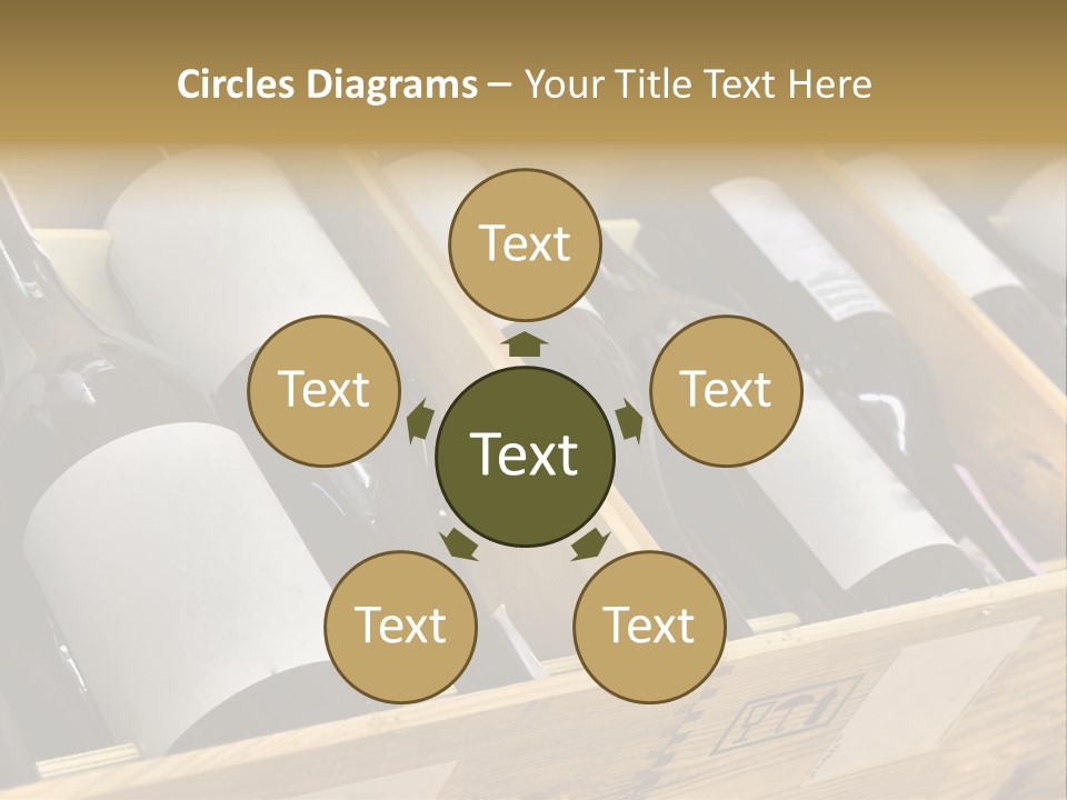 A Wooden Box Filled With Bottles Of Wine PowerPoint Template