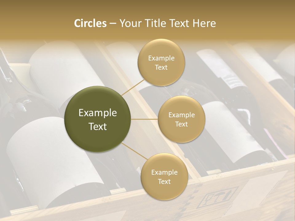 A Wooden Box Filled With Bottles Of Wine PowerPoint Template