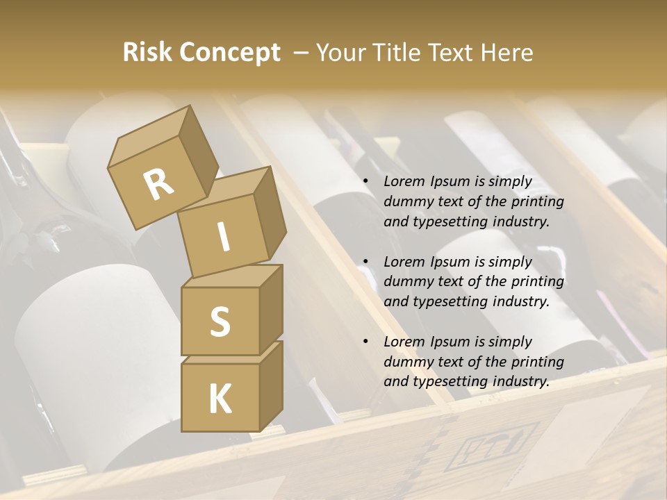 A Wooden Box Filled With Bottles Of Wine PowerPoint Template