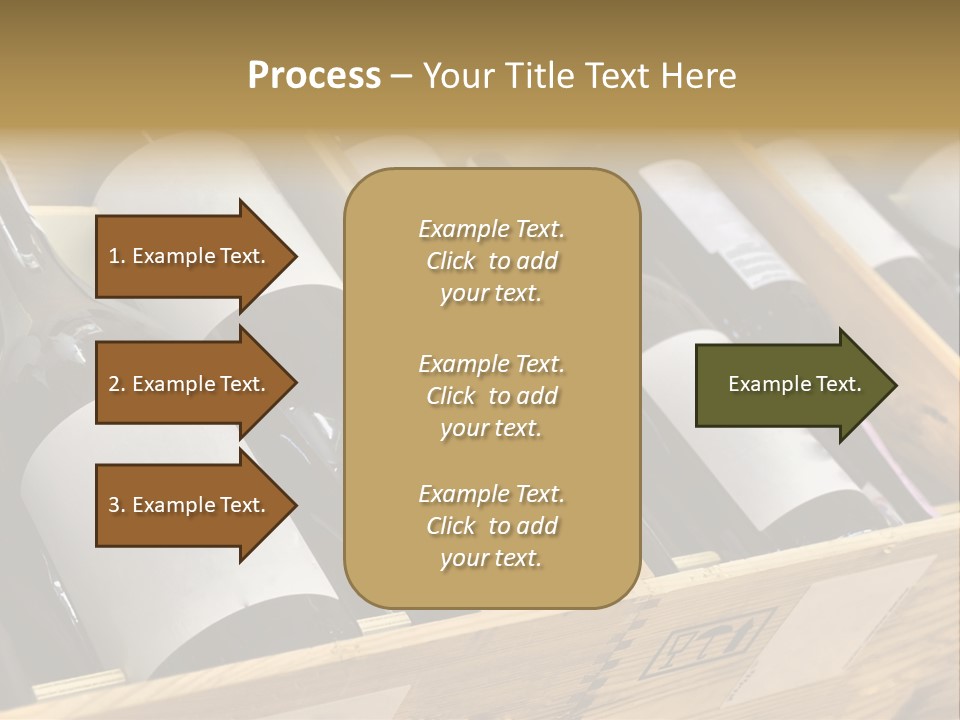 A Wooden Box Filled With Bottles Of Wine PowerPoint Template