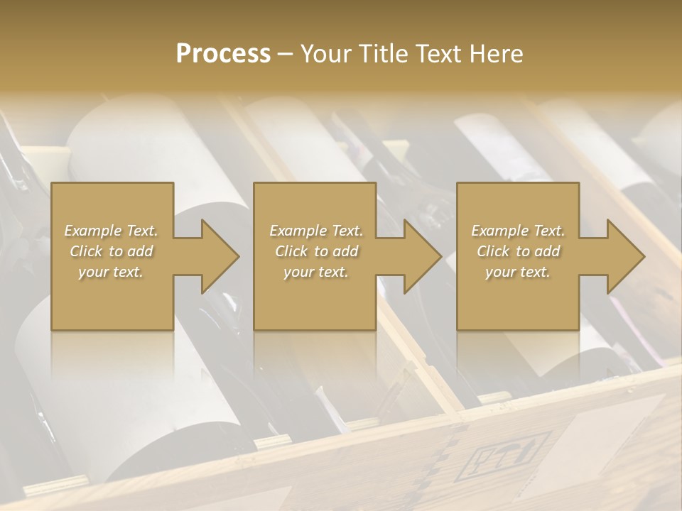 A Wooden Box Filled With Bottles Of Wine PowerPoint Template