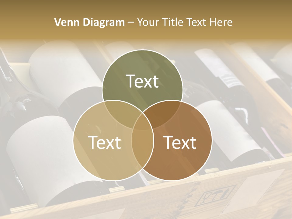 A Wooden Box Filled With Bottles Of Wine PowerPoint Template