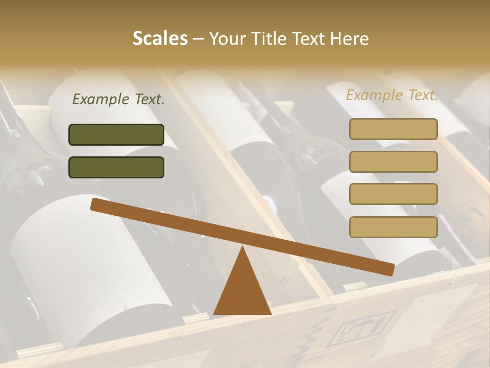 A Wooden Box Filled With Bottles Of Wine PowerPoint Template