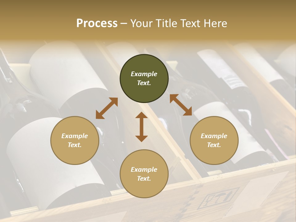 A Wooden Box Filled With Bottles Of Wine PowerPoint Template