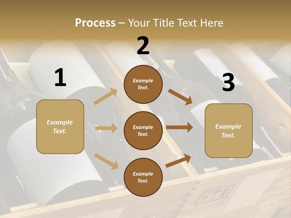 A Wooden Box Filled With Bottles Of Wine PowerPoint Template