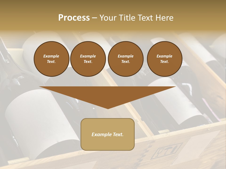 A Wooden Box Filled With Bottles Of Wine PowerPoint Template