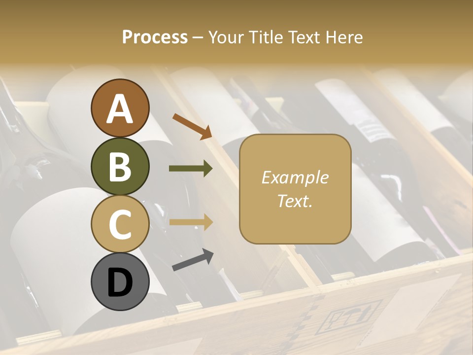 A Wooden Box Filled With Bottles Of Wine PowerPoint Template