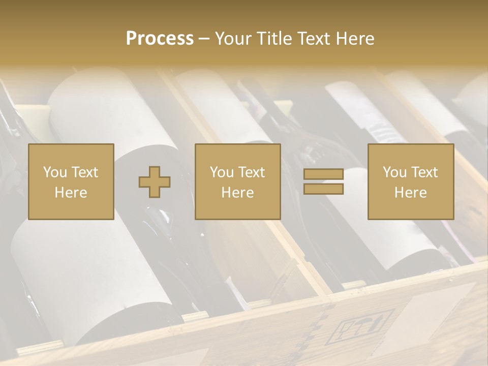 A Wooden Box Filled With Bottles Of Wine PowerPoint Template