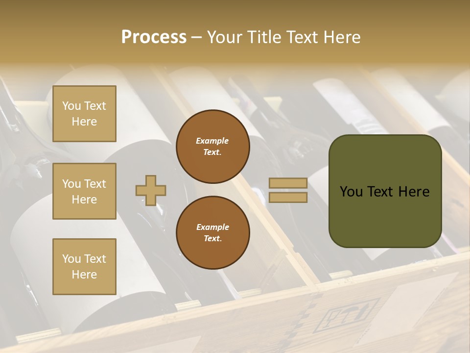 A Wooden Box Filled With Bottles Of Wine PowerPoint Template