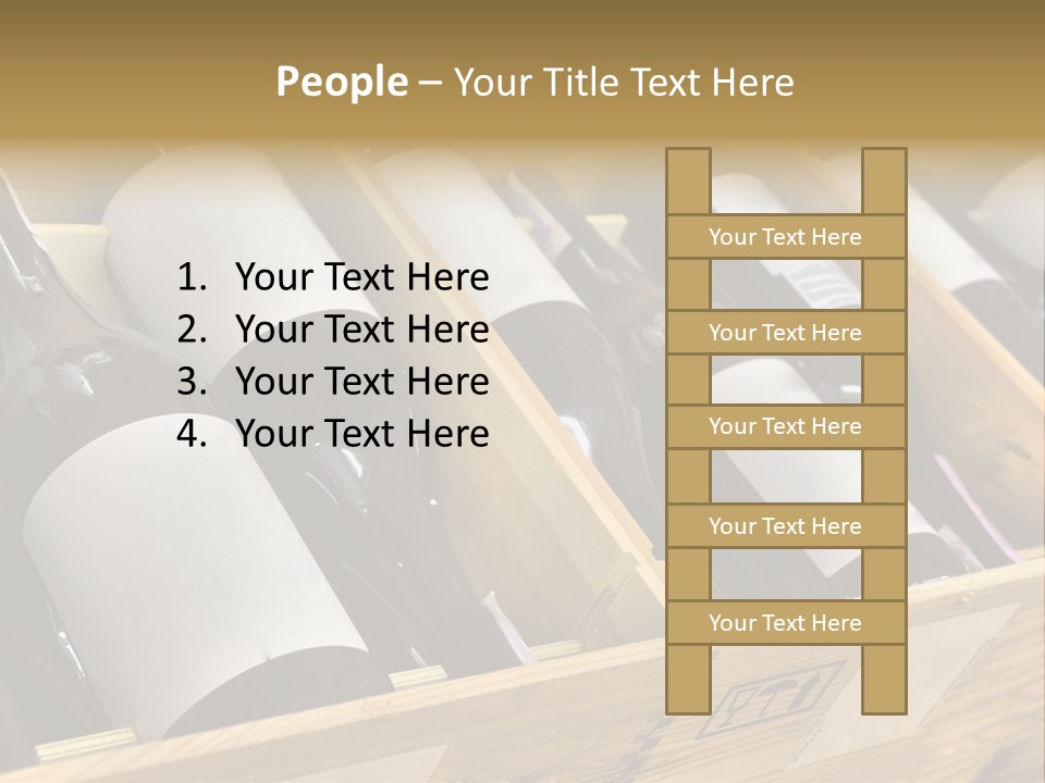 A Wooden Box Filled With Bottles Of Wine PowerPoint Template