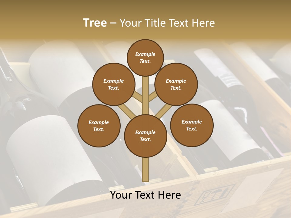 A Wooden Box Filled With Bottles Of Wine PowerPoint Template