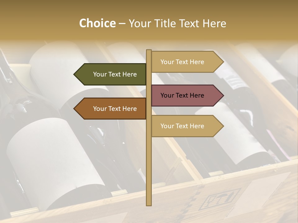 A Wooden Box Filled With Bottles Of Wine PowerPoint Template