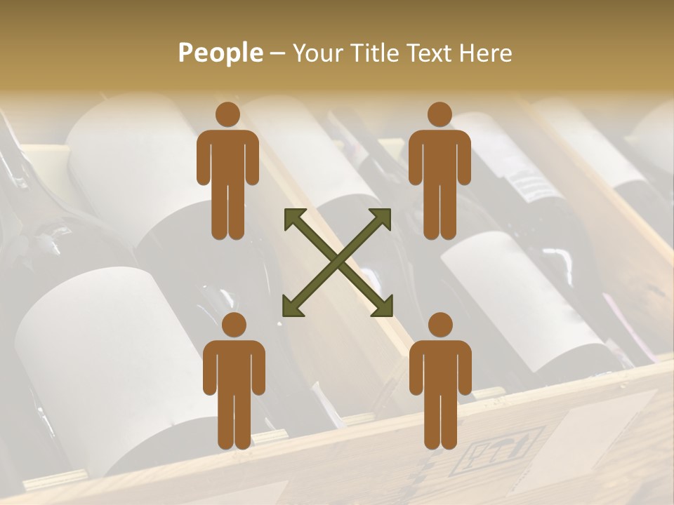 A Wooden Box Filled With Bottles Of Wine PowerPoint Template