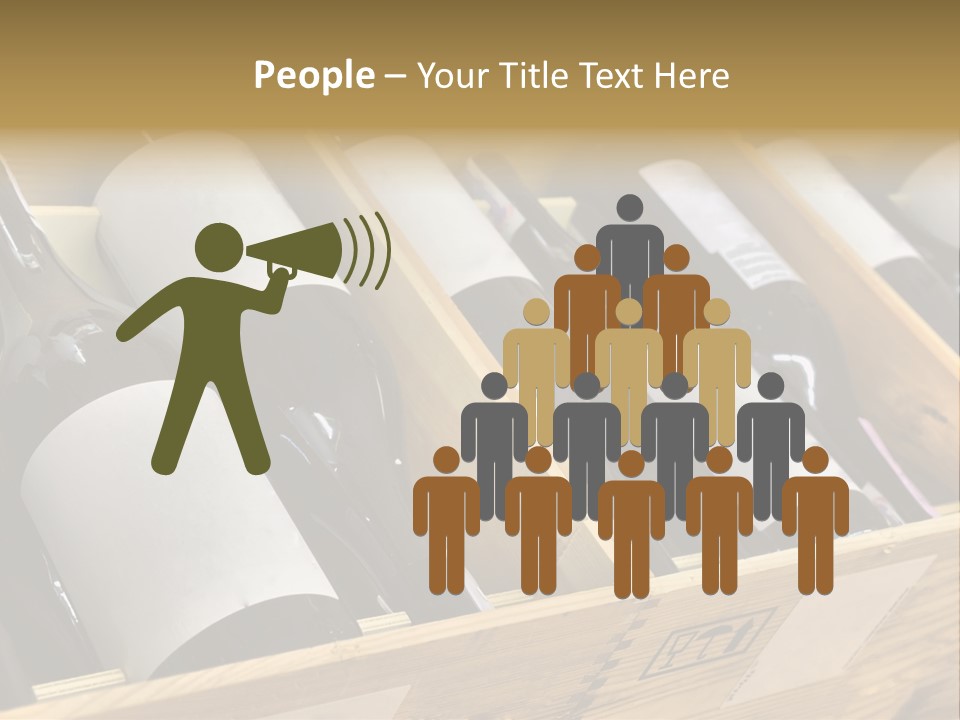 A Wooden Box Filled With Bottles Of Wine PowerPoint Template