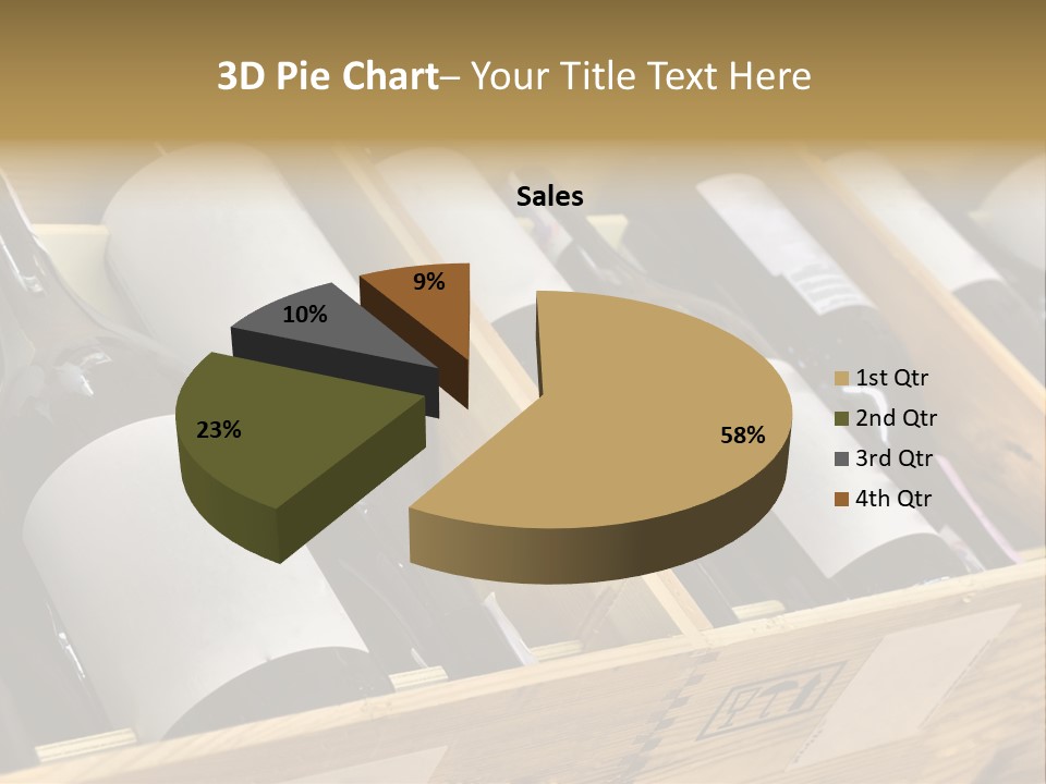 A Wooden Box Filled With Bottles Of Wine PowerPoint Template