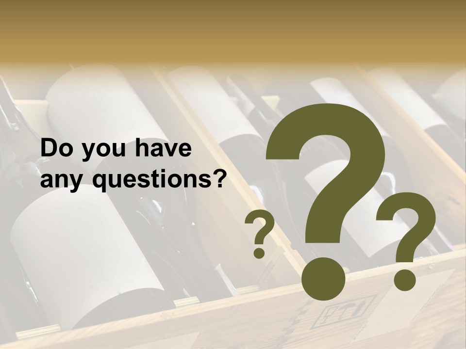 A Wooden Box Filled With Bottles Of Wine PowerPoint Template