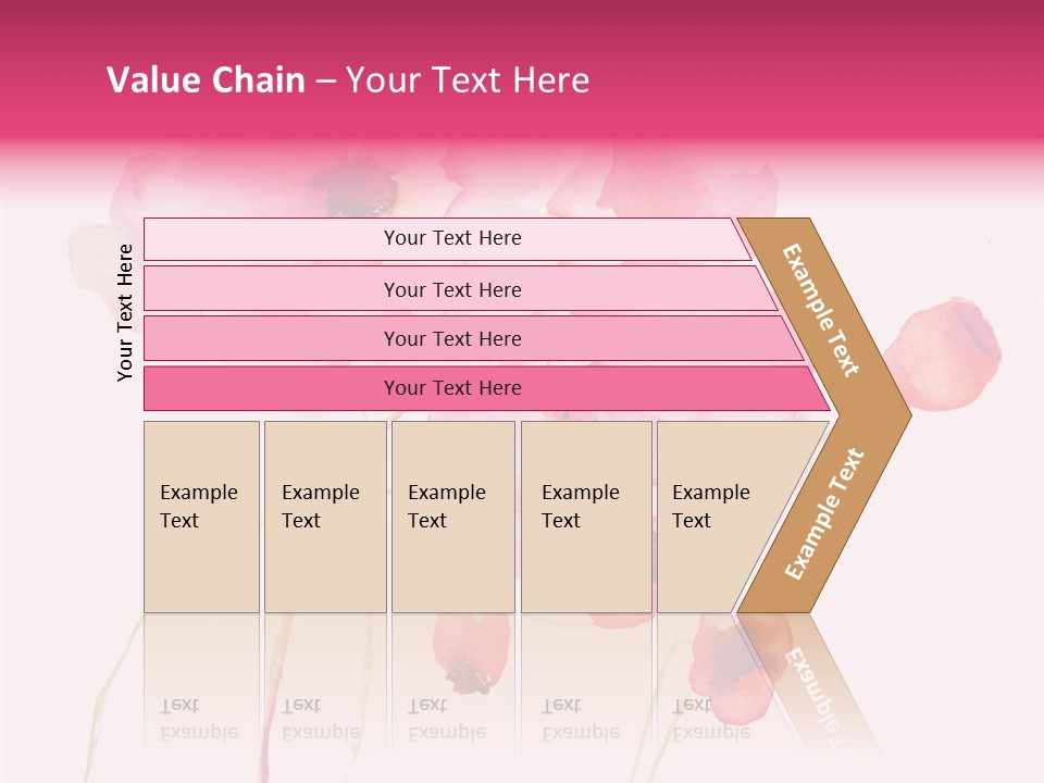 A Watercolor Painting Of Pink Flowers On A White Background PowerPoint Template