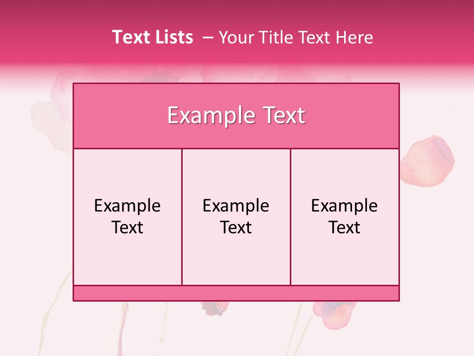 A Watercolor Painting Of Pink Flowers On A White Background PowerPoint Template