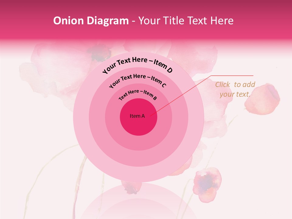 A Watercolor Painting Of Pink Flowers On A White Background PowerPoint Template