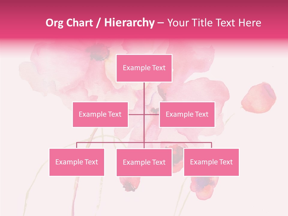 A Watercolor Painting Of Pink Flowers On A White Background PowerPoint Template