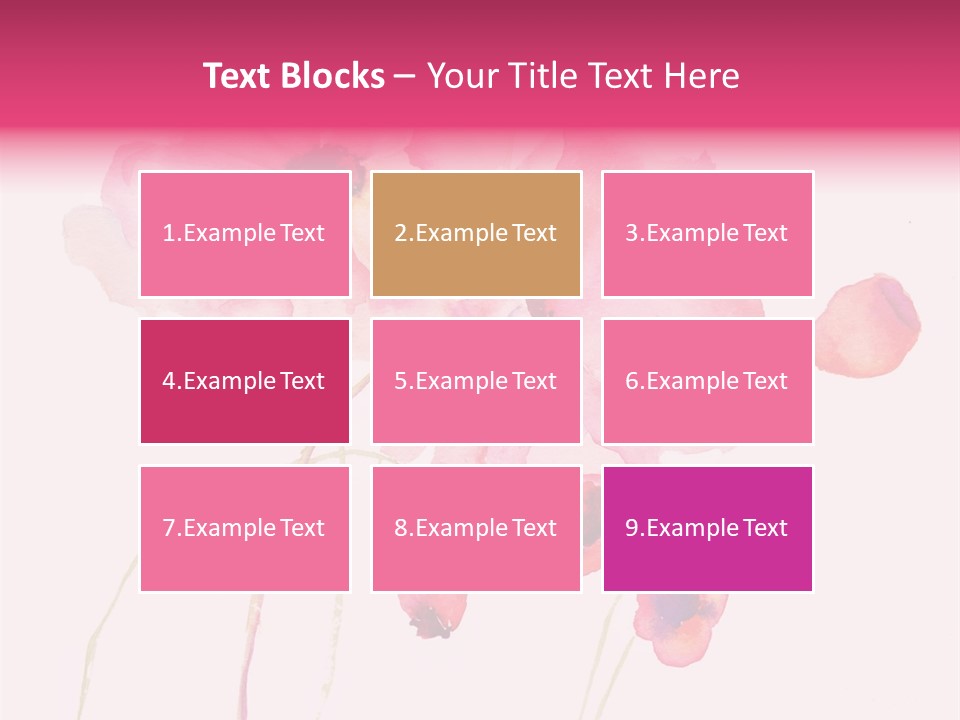 A Watercolor Painting Of Pink Flowers On A White Background PowerPoint Template