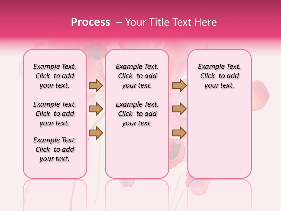 A Watercolor Painting Of Pink Flowers On A White Background PowerPoint Template