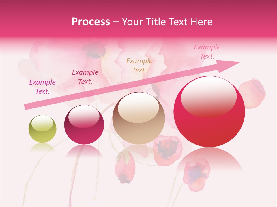 A Watercolor Painting Of Pink Flowers On A White Background PowerPoint Template