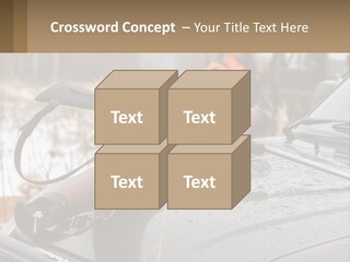 A Rifle On Top Of A Car In The Snow PowerPoint Template