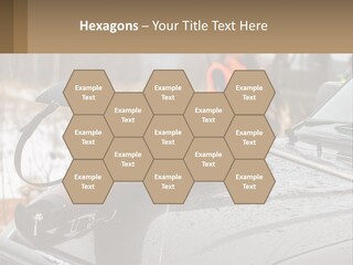 A Rifle On Top Of A Car In The Snow PowerPoint Template