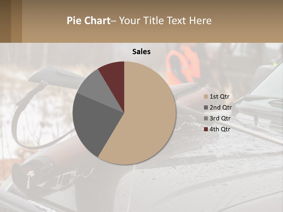 A Rifle On Top Of A Car In The Snow PowerPoint Template