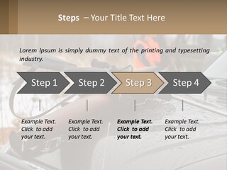 A Rifle On Top Of A Car In The Snow PowerPoint Template