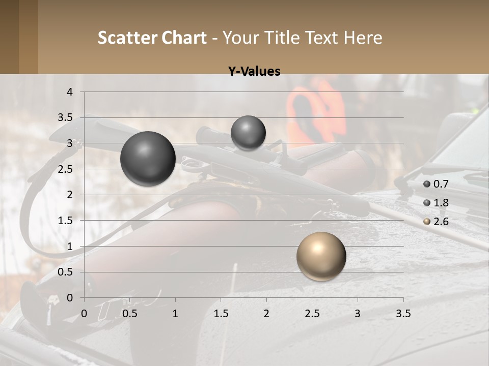 A Rifle On Top Of A Car In The Snow PowerPoint Template