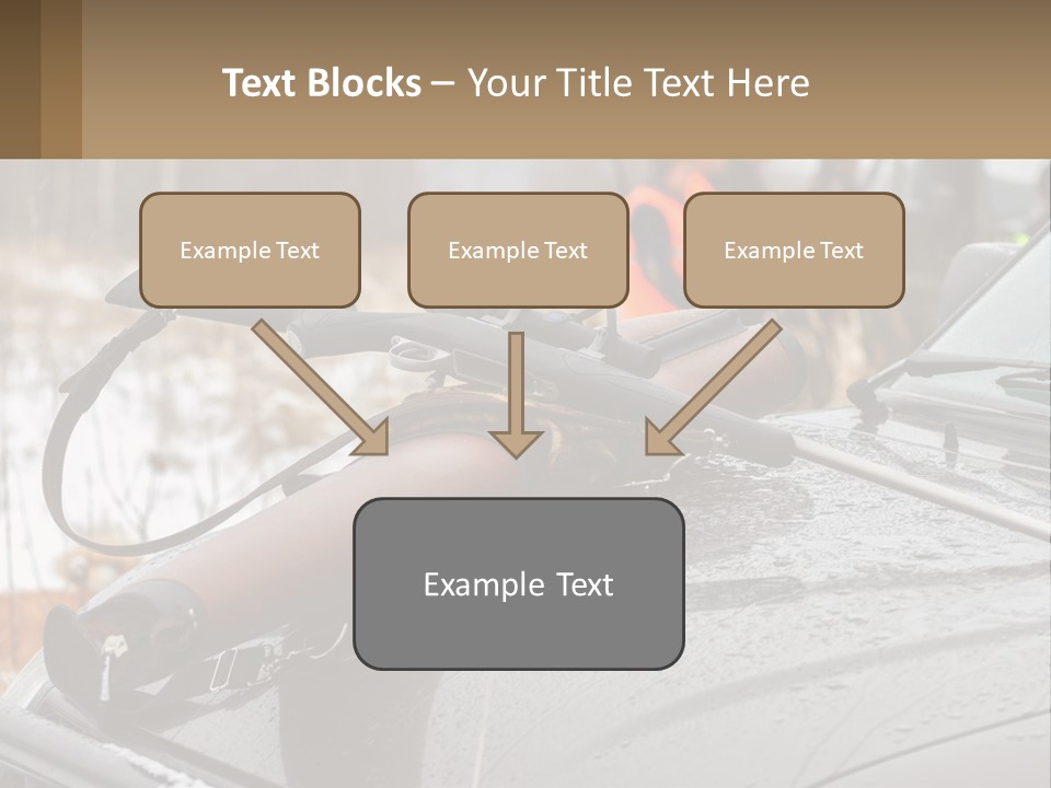 A Rifle On Top Of A Car In The Snow PowerPoint Template