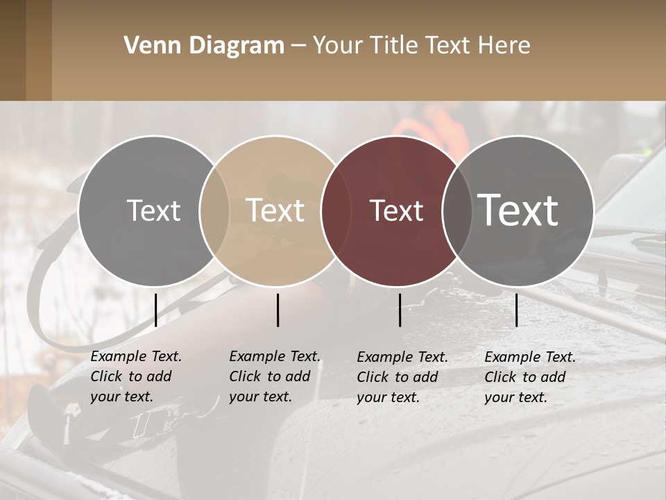 A Rifle On Top Of A Car In The Snow PowerPoint Template