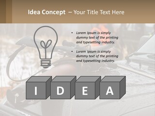 A Rifle On Top Of A Car In The Snow PowerPoint Template