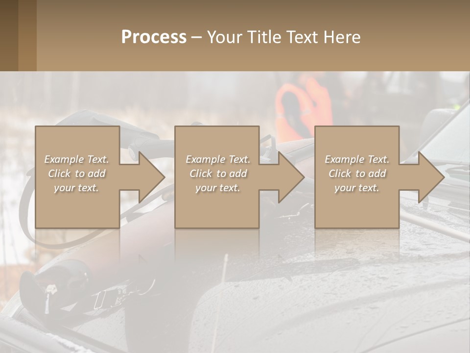 A Rifle On Top Of A Car In The Snow PowerPoint Template