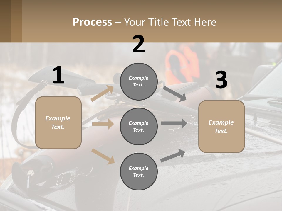 A Rifle On Top Of A Car In The Snow PowerPoint Template