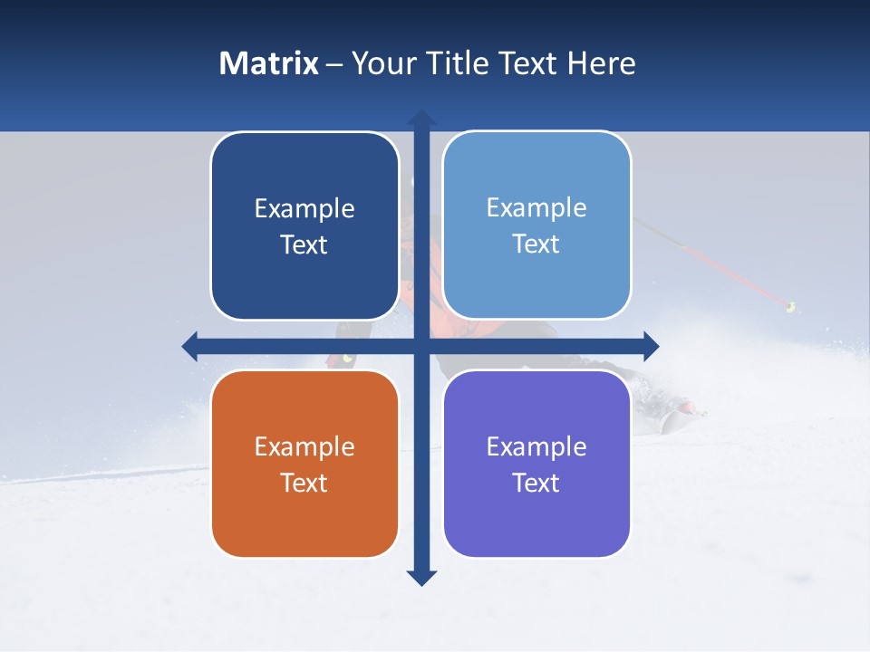 A Man Riding Skis Down A Snow Covered Slope PowerPoint Template