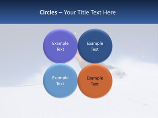 A Man Riding Skis Down A Snow Covered Slope PowerPoint Template