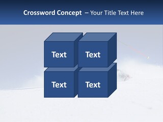 A Man Riding Skis Down A Snow Covered Slope PowerPoint Template