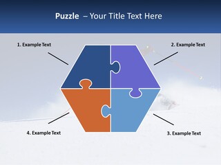 A Man Riding Skis Down A Snow Covered Slope PowerPoint Template