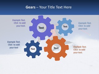 A Man Riding Skis Down A Snow Covered Slope PowerPoint Template